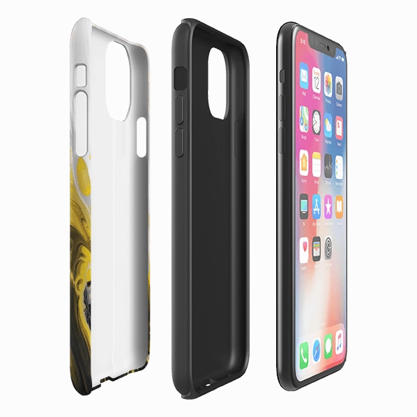 Rugged Pattern Texture iPhone Tough Case - Lemon Drop