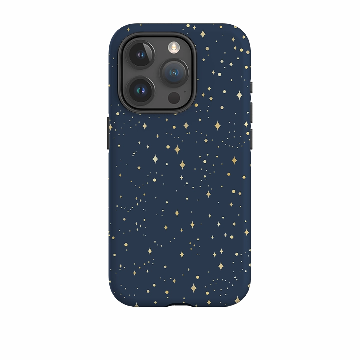 iPhone Tough Case - Navy Cosmos Smooth Pattern Finish