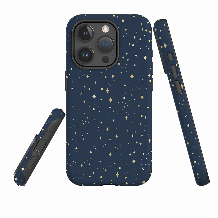 iPhone Tough Case - Navy Cosmos Light Design Elegant Appearance