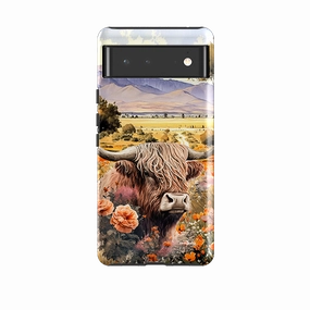 Flexible Grip Texture Soft Layered Design Google Tough Case -  Highland Cow III