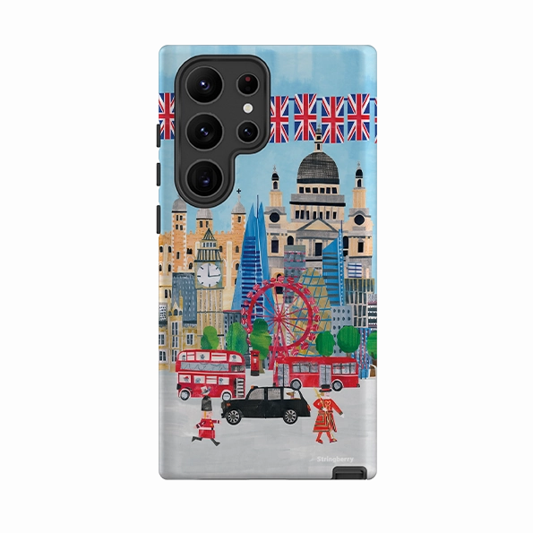 Smooth Form Texture high quality build Samsung Tough Case - Spring In London II By Tracey English