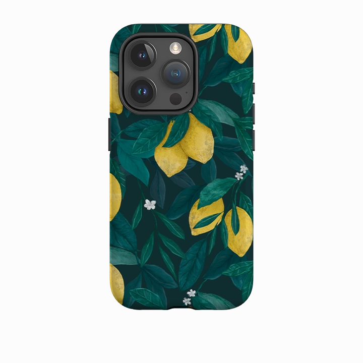 iPhone Tough Case - Lemons 2 By Jade Mosinski Clear Surface Vivid Detail Texture