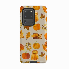 Stylish Color Samsung Tough Case - Pumpkins and Owls By Tracey English
