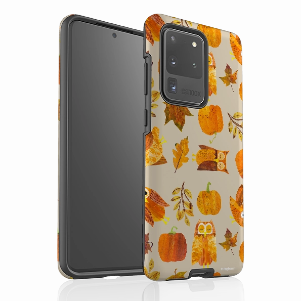 Samsung Tough Case - Pumpkins and Owls By Tracey English Clear Edge