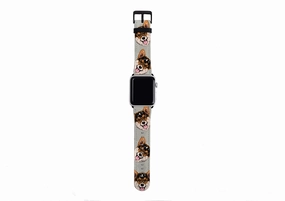 Everyday Comfort Luxury Build Welsh Corgi Grey Apple Watch Strap