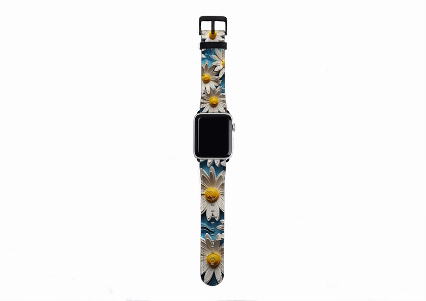 Easy Attachment Wild Daisies Apple Watch Strap