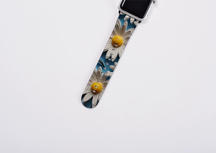Premium Craft Premium Material Wild Daisies Apple Watch Strap