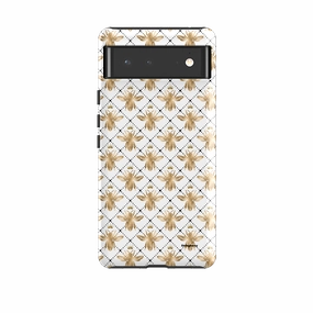 Gloss Surface Google Tough Case -  Golden Bees White