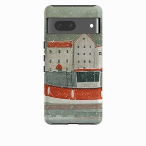 Modern Texture Look Smooth Pattern Finish Google Tough Case -  Christmas Harbour By Maja Lindberg