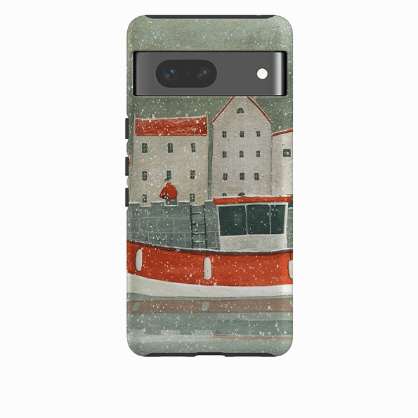 Modern Texture Look Smooth Pattern Finish Google Tough Case -  Christmas Harbour By Maja Lindberg