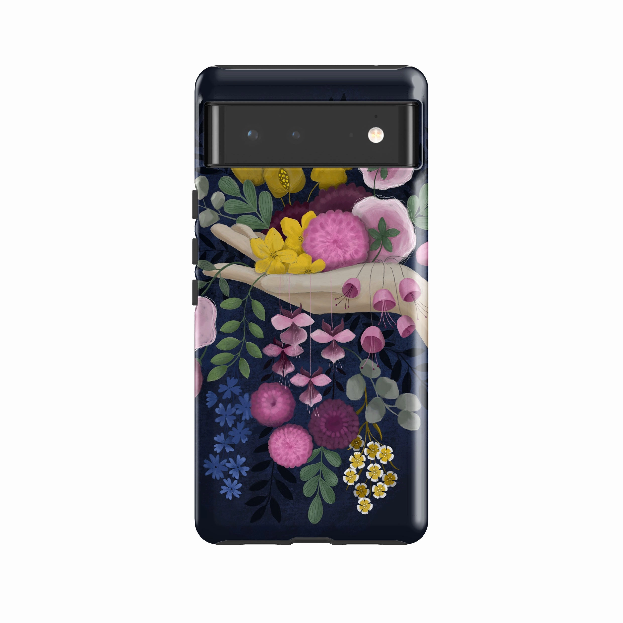 Google Tough Case -  Flower Hand By Bex Parkin Hybrid Finish Texture Rugged Surface Build